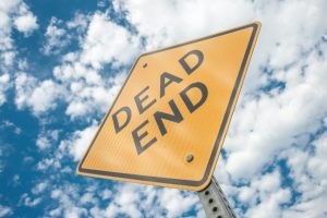 kyltti, jossa lukee dead end
